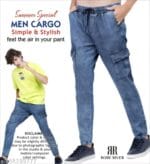 Men Denim Cargo Jeans