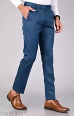 Pesado Men’s SMART FLEXI Beige Formal Trousers Pants(ADJUSTABLE WAIST UPTO 2 INCH)