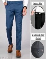 Pesado Men’s SMART FLEXI Beige Formal Trousers Pants(ADJUSTABLE WAIST UPTO 2 INCH)