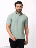 BUFFARO Men's Solid Polycotton Rich Polo T Shirt | Collar Tshirts | Half Sleeves | Pista Plain-Regular Fit - Image 3