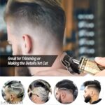T9 Trimmers Rechargeable Cordless Waterproof Professional Electric Hair and beard trimmer for men Shaver, 4 combs, Lubricant Oil, Cleaning Brush(gold) - Image 2