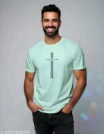 Men Printed Round Neck Polycotton T-Shirt