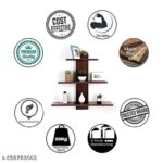 Modern Wall Mounted Floating Shelves - 3-Tier Decorative Storage & Display Unit for Living Room, Bedroom, Kitchen, Office - Espresso - Image 4