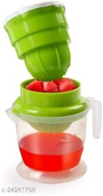 Smartclick Plastic Hand Juicer 2-in-1 Nano Fruit Juicer for Orange & Grapes | Manual Hand Juicer with Strainer and Container | Multi Use Juicer | Suitable for Any Small Place