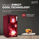 183 Litres 2 Star Direct Cool Single Door Refrigerator with Anti-Fungal Door Gasket (Rosalind Wine) - Image 3