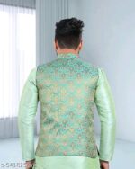 Modern Men Ethnic Jacquard Modi Jacket - Image 3