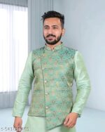 Modern Men Ethnic Jacquard Modi Jacket