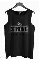 Men's Cotton Vests Black and Grey Combo 2 underwear pack 2 innerwear gym sando ganji stylish tank - Image 2