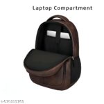 Stylish Brown Faux Leather Backpack - Image 4